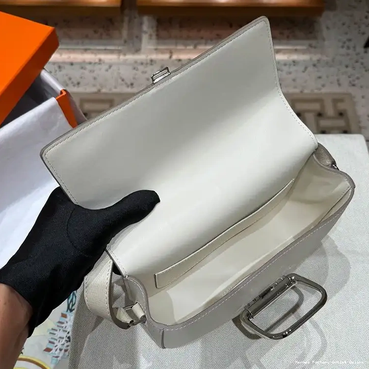 Affordable Cavalleria Hardware Epsom Bag Hermes In Palladium White Della Leather 0506